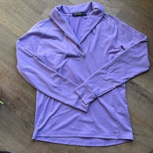 Polo Golf Ralph Lauren women’s medium 1/4 zip pullover long sleeve shirt purple